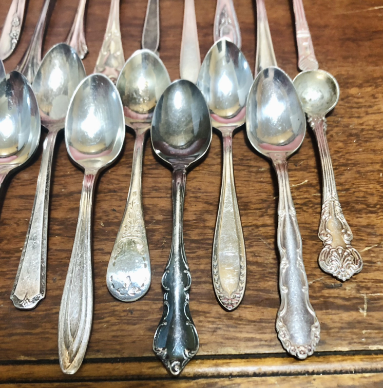 Silver Plated Demitasse Spoons Coffee Spoons 30p - photo 5