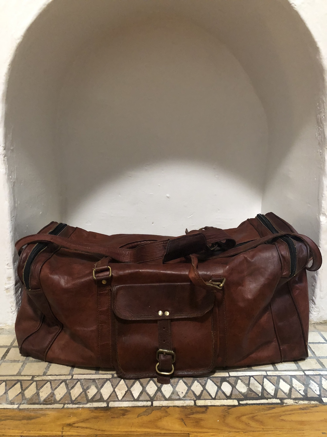Genuine Leather Overnight Bag