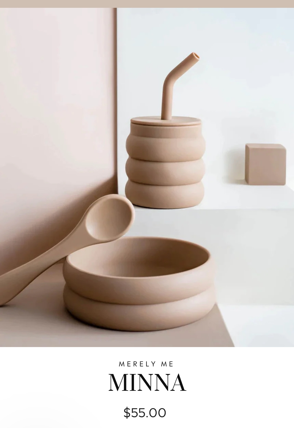 Brand New Minna Boho Feeding set (bowl and cup)