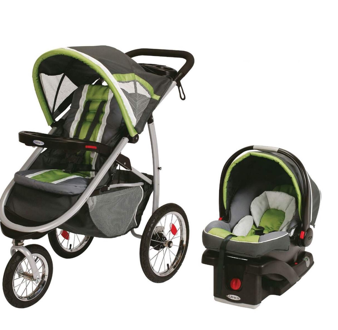 Graco Jogger travel system stroller with Car seat and base