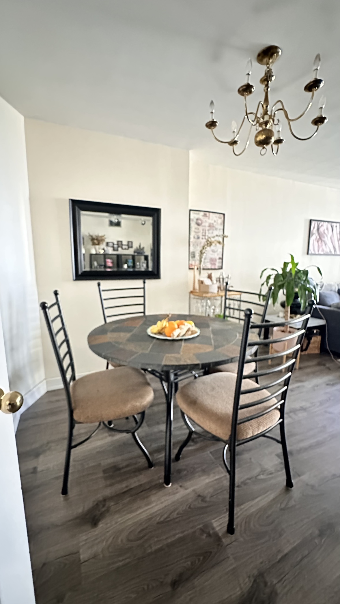 Stone Dining Table and set of 4 matching dining chairs