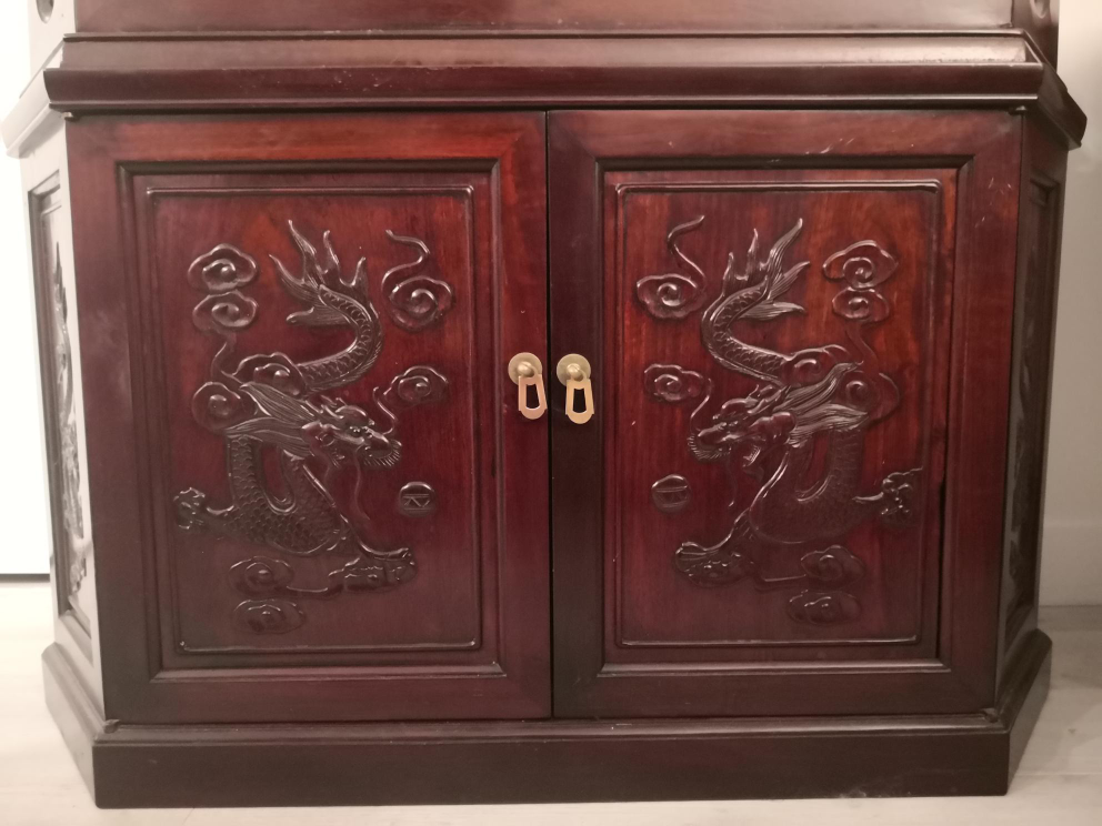 ❤️Beautiful Chinese Display Cabinet + Side Table w drawer image indicator(5)