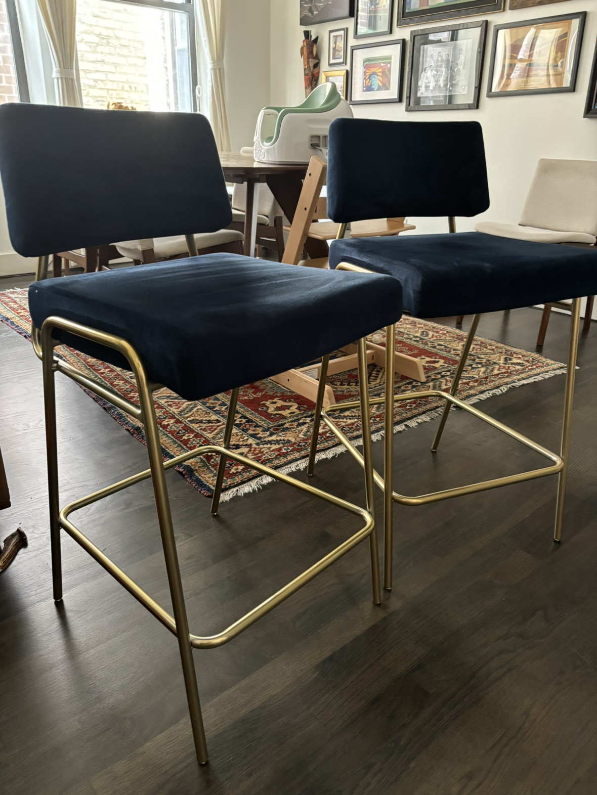 Set of 2 West Elm Counter Stools