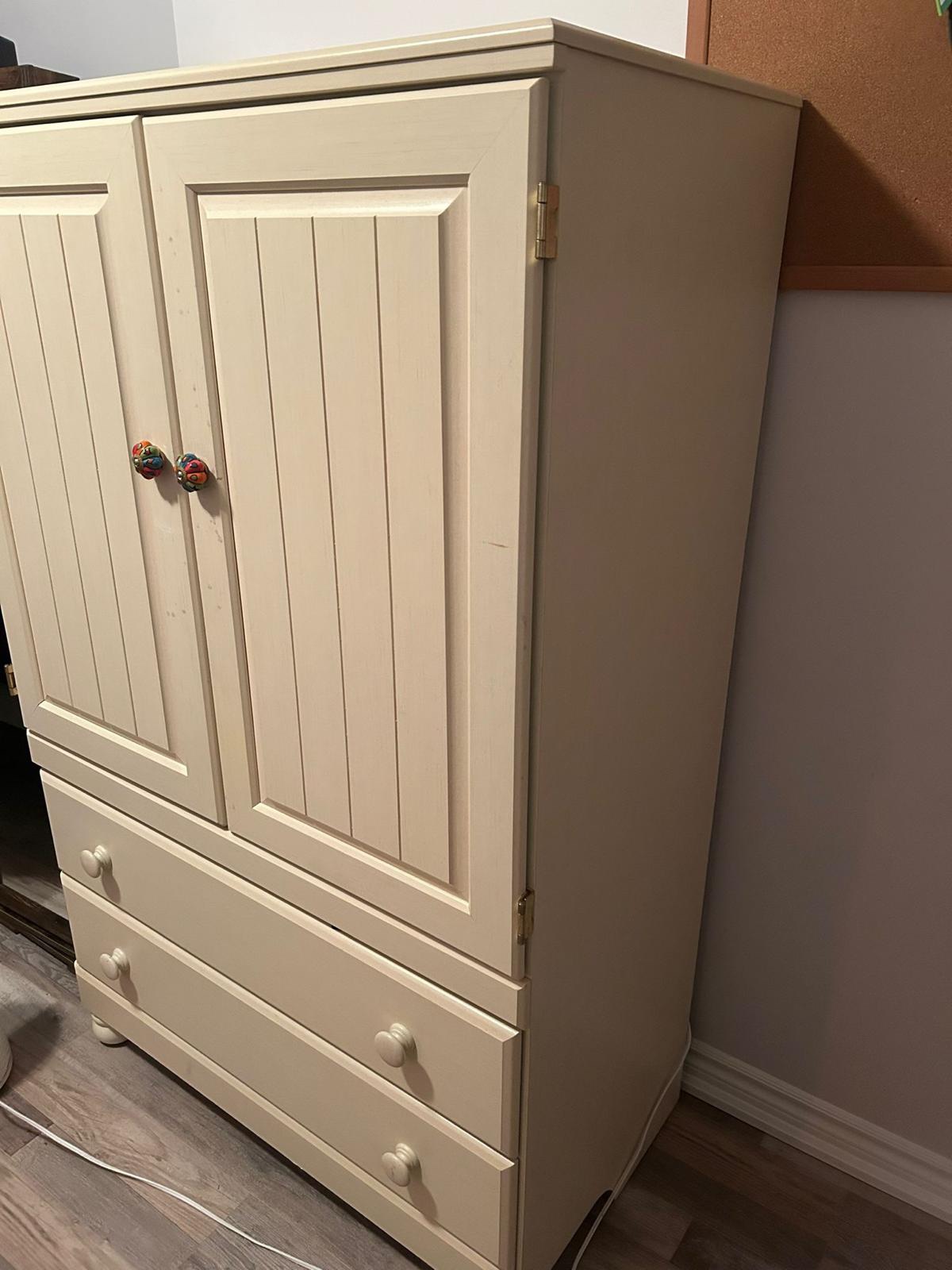 Solid wood Amoire with drawers thumbnail