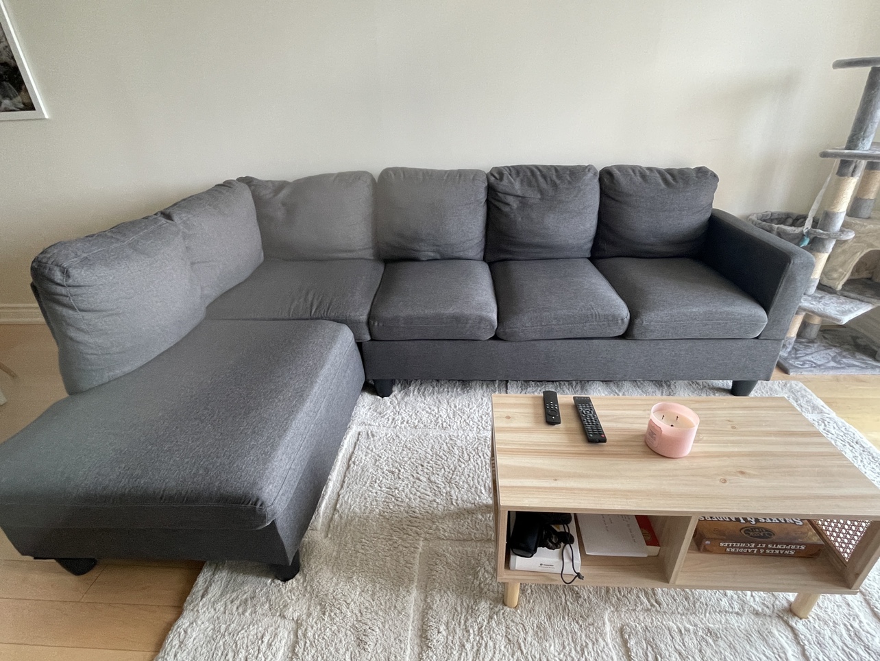 Grey L Shape Couch - photo 2