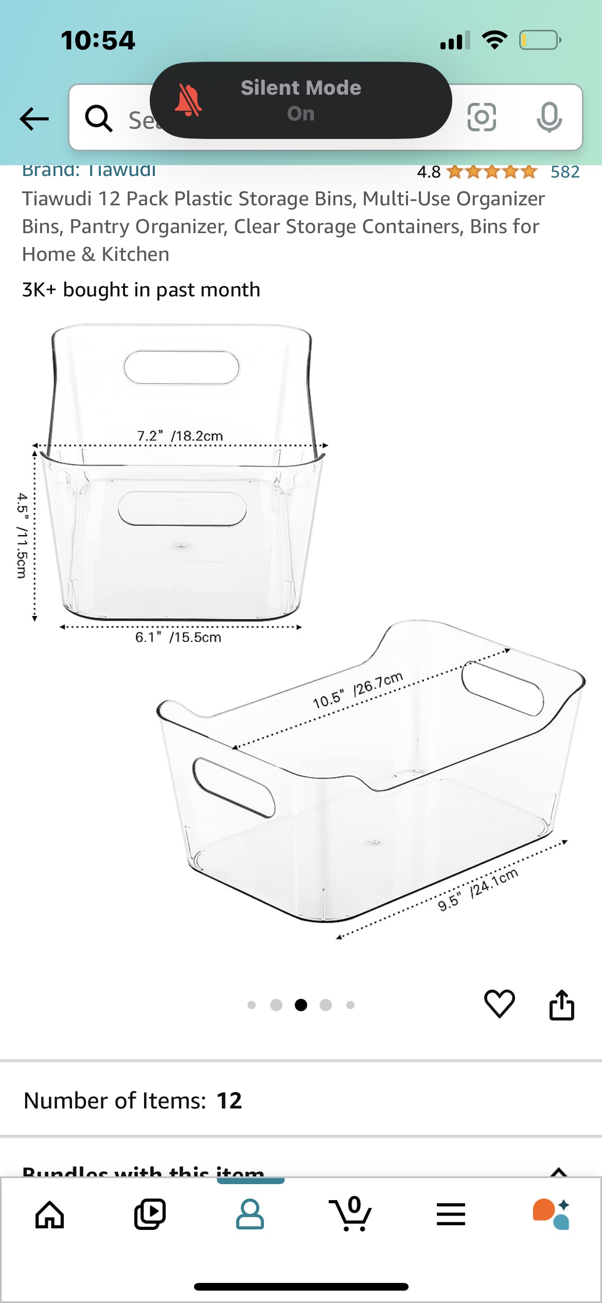 12 Pack Plastic Storage Bins - photo 3