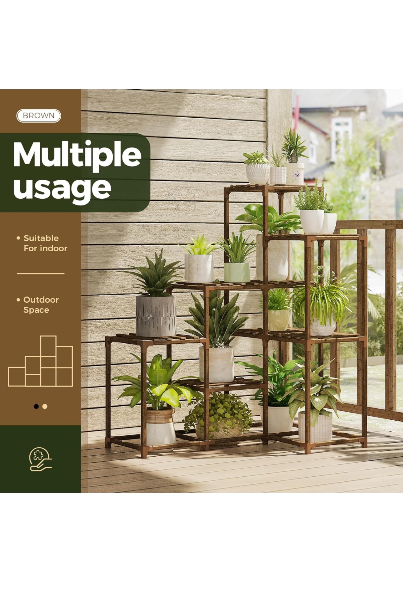Plant Stands Indoor Outdoor Corner Shelves - photo 2