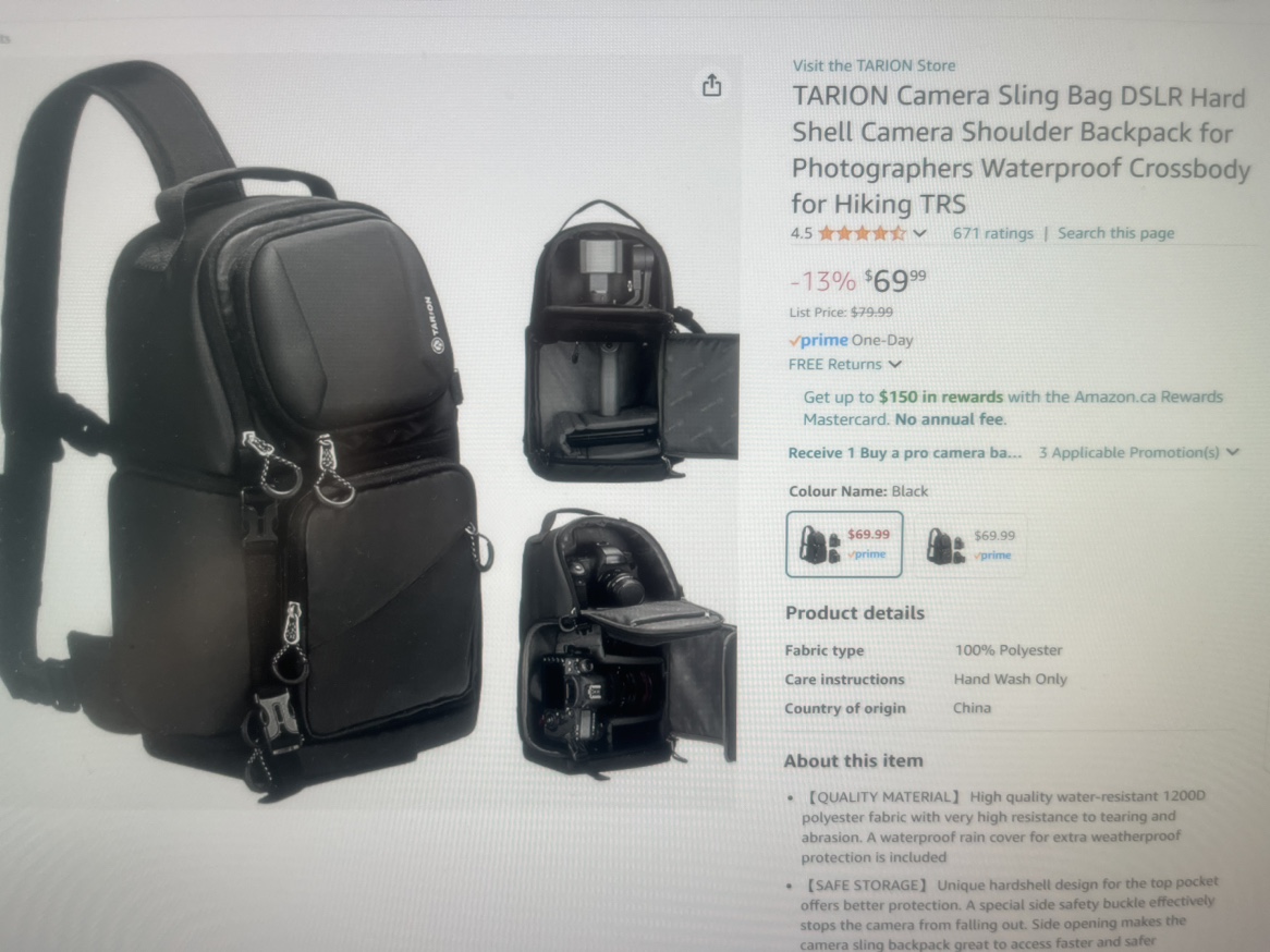 Camera Sling Bag / Backpack - New - photo 4