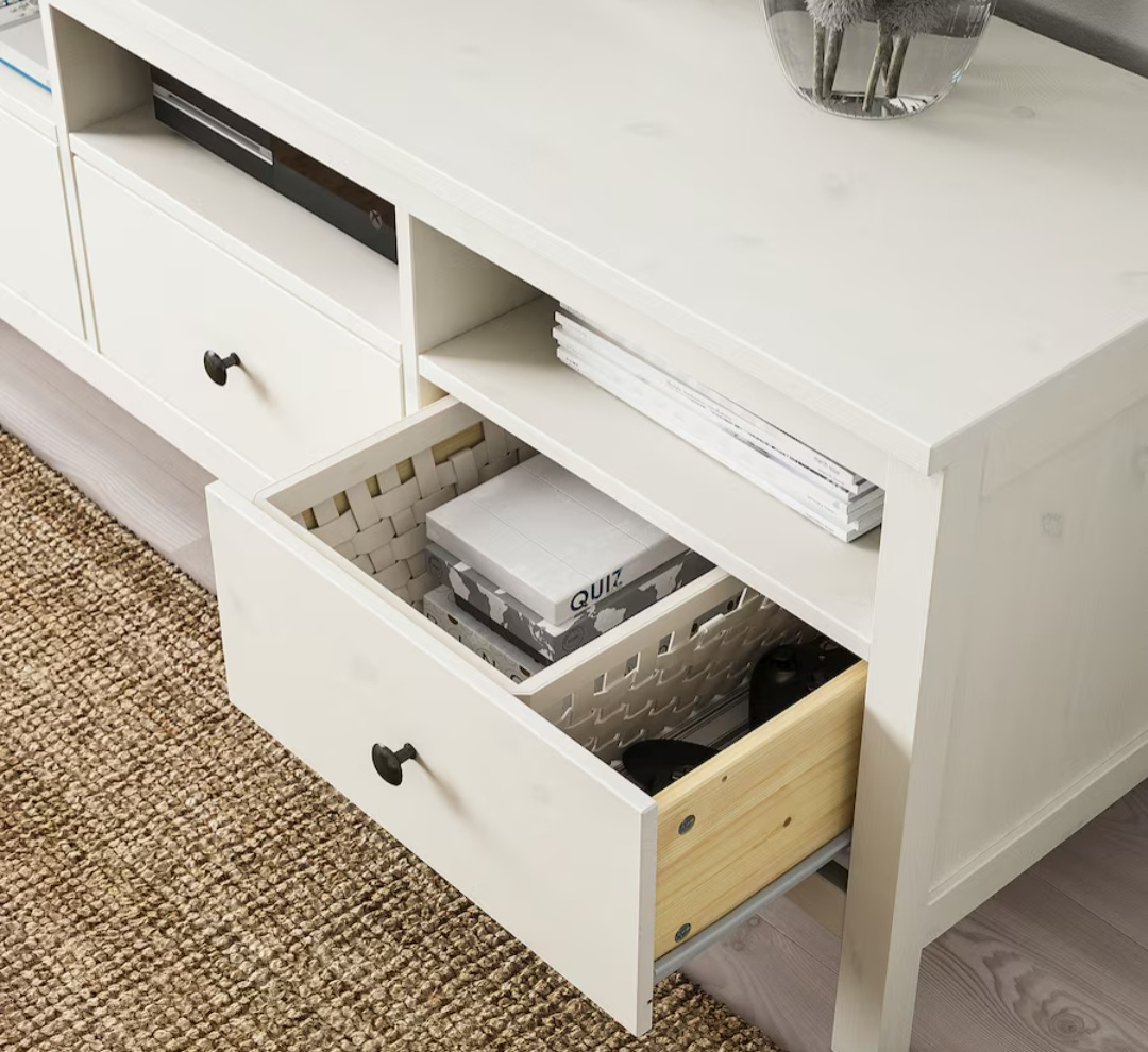 HEMNES TV bench, white stain - photo 2