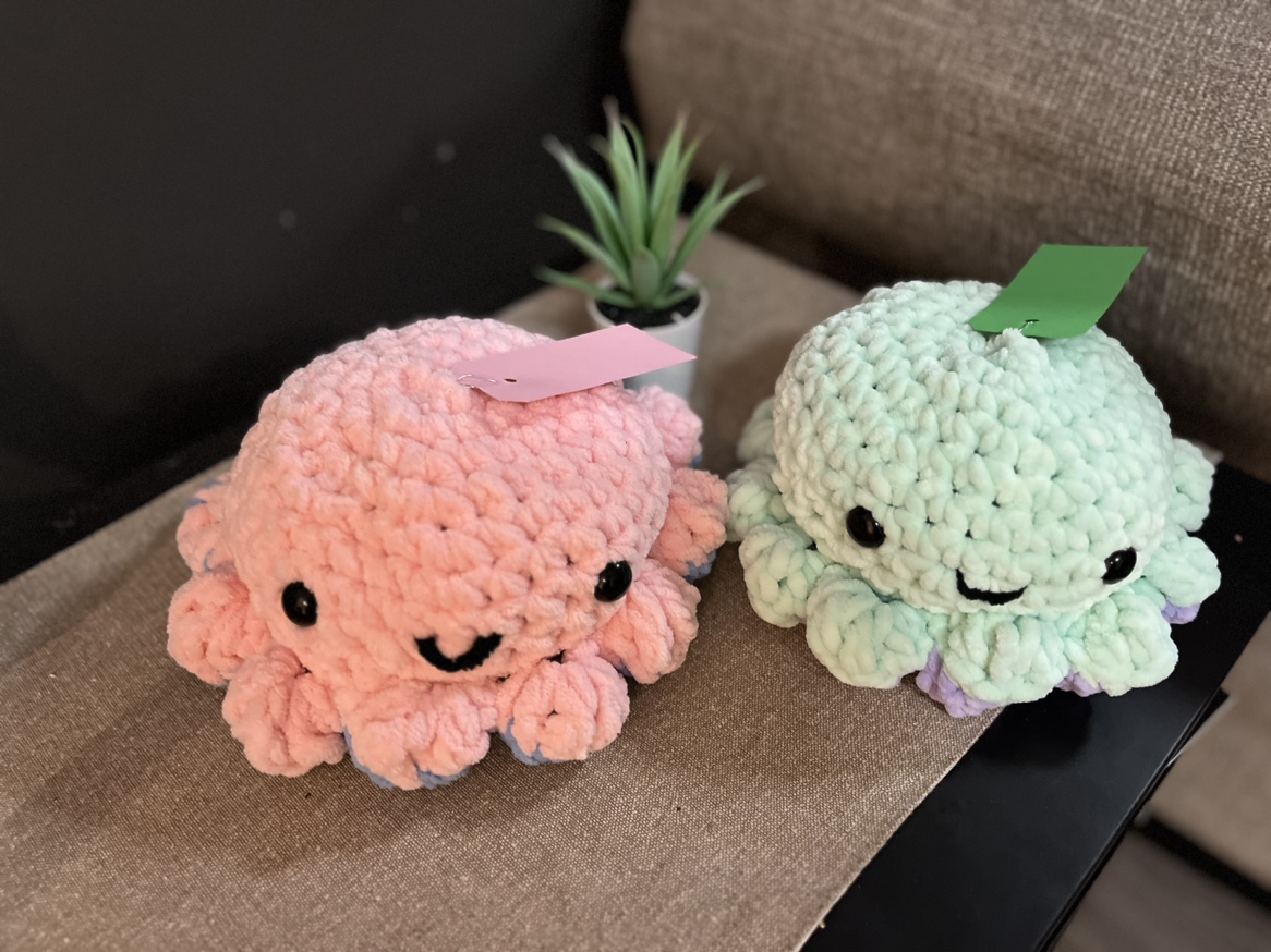 Flippable crochet octopus !!