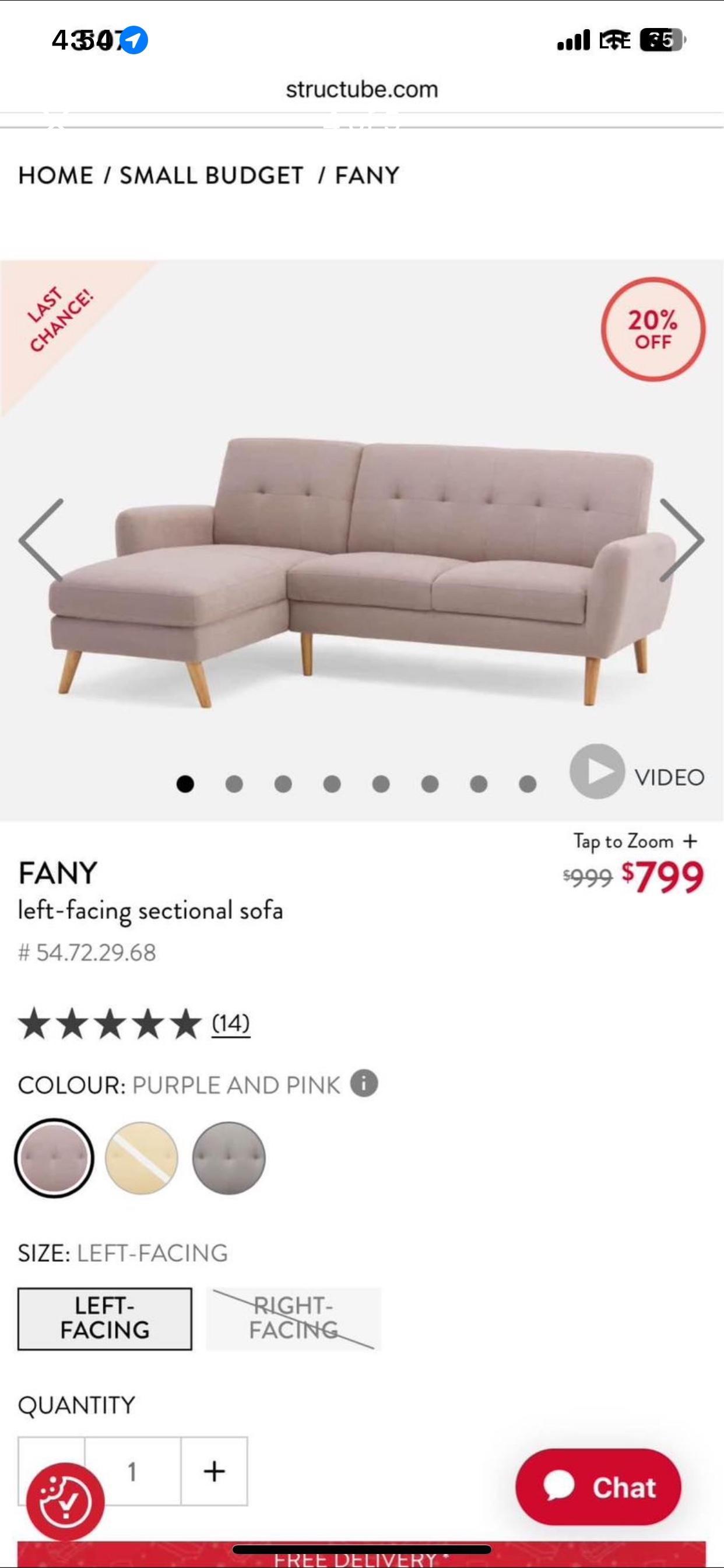 Structube Fany Sectional Couch L-Shaped - photo 4