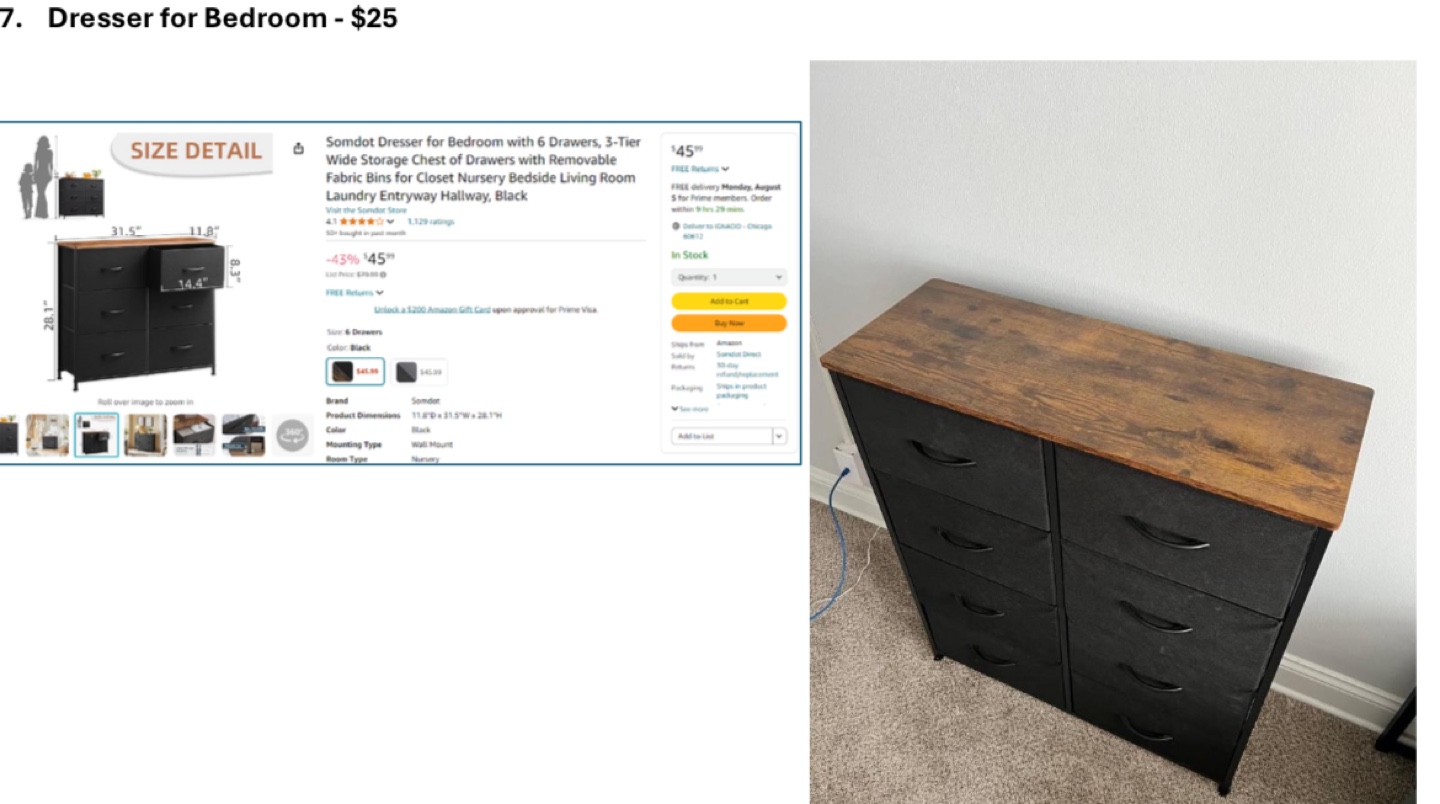 Dresser bedroom