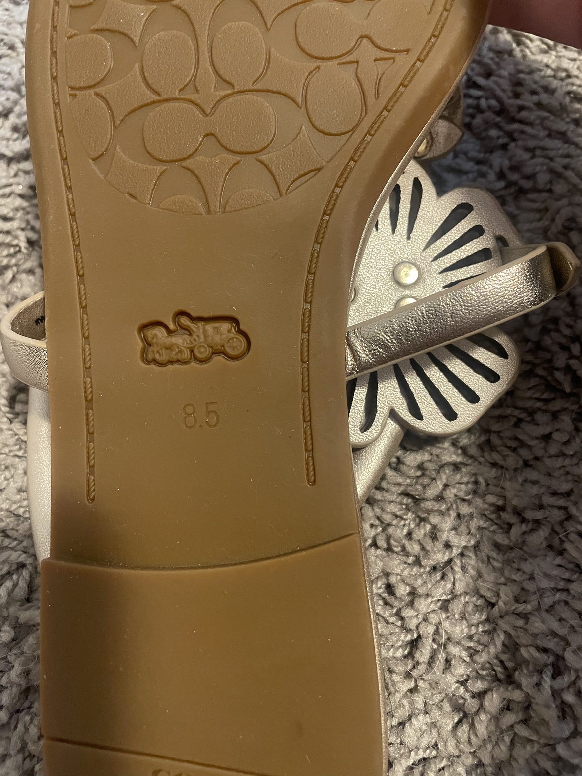 Adorable size 8.5 coach sandals image indicator(5)