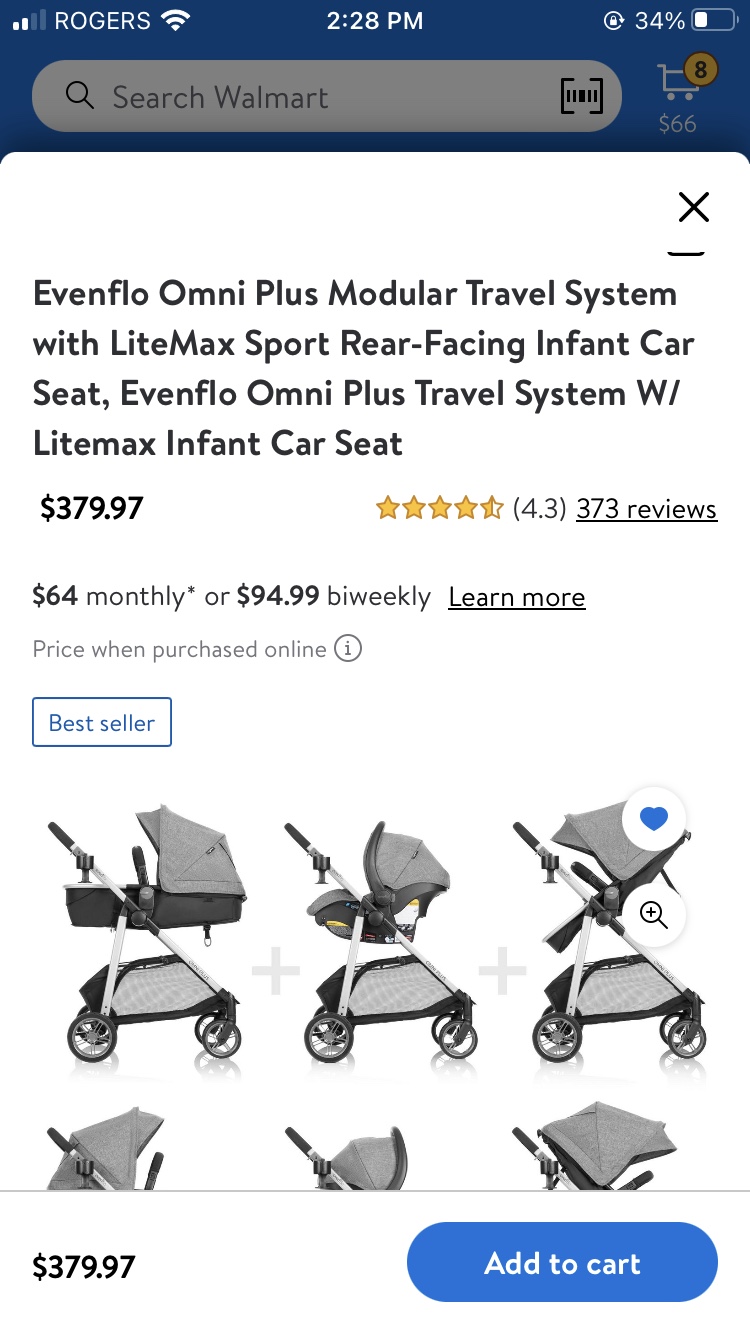 Evenflo Omniplus infant travel system