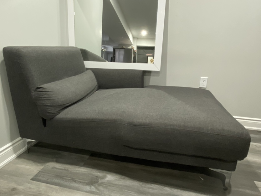 Grey single sofa