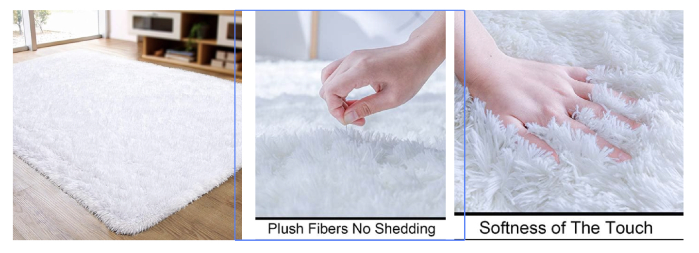 Soft Rug Carpet (4' x 6', White) - photo 3