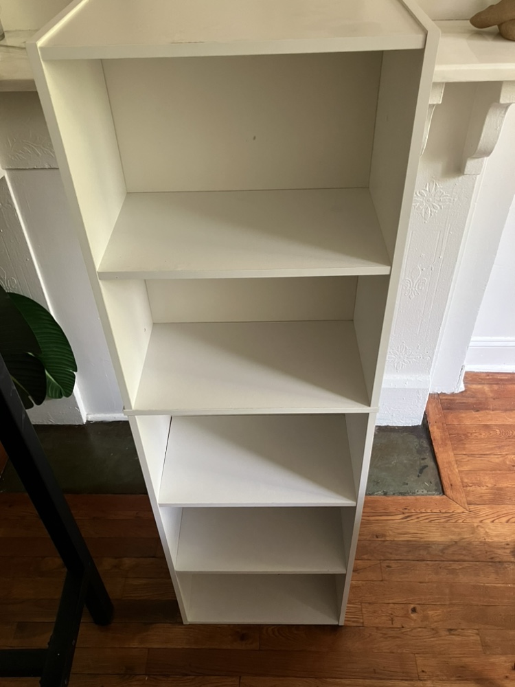 White book case