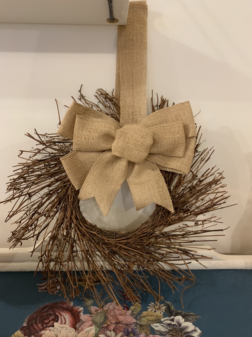 14” Wreath with Burlap Bow thumbnail