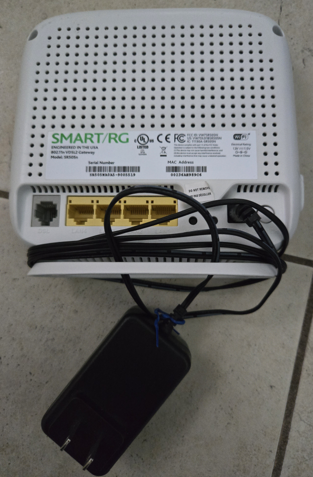 Smart /RG Modem Model SR505N image indicator(2)