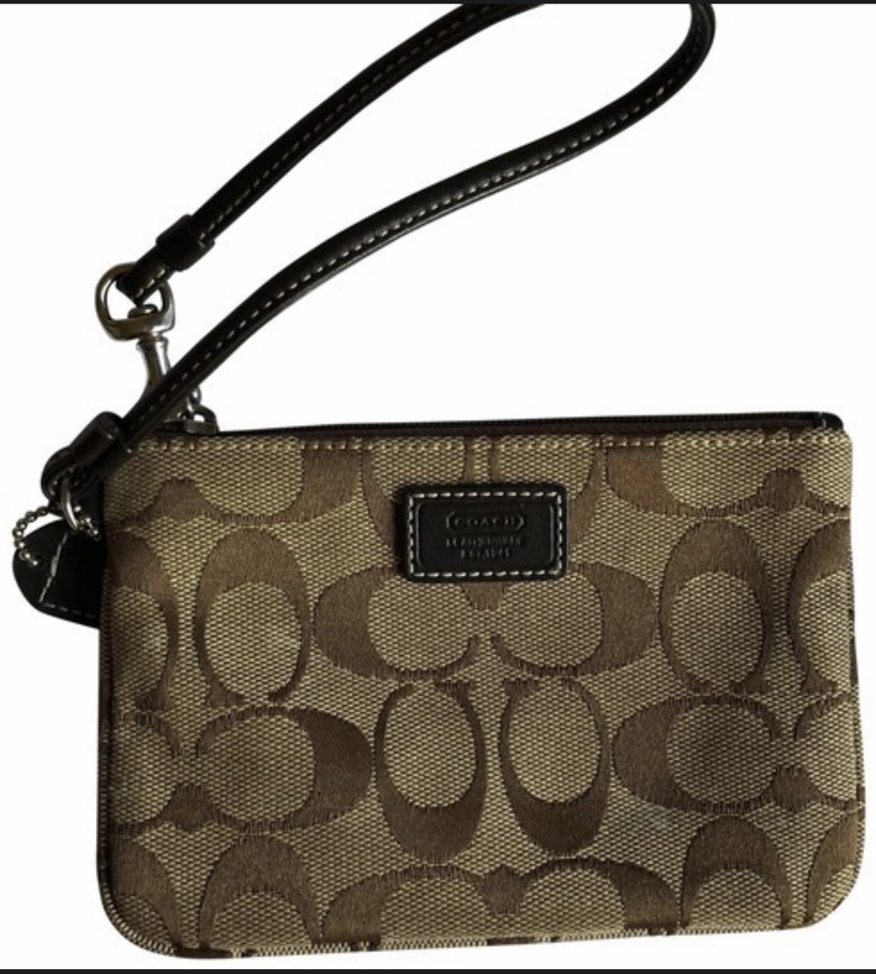 Coach small brown wristlet thumbnail