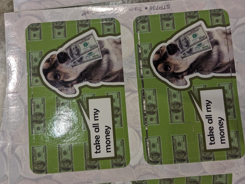 Sticker for credit card - dog