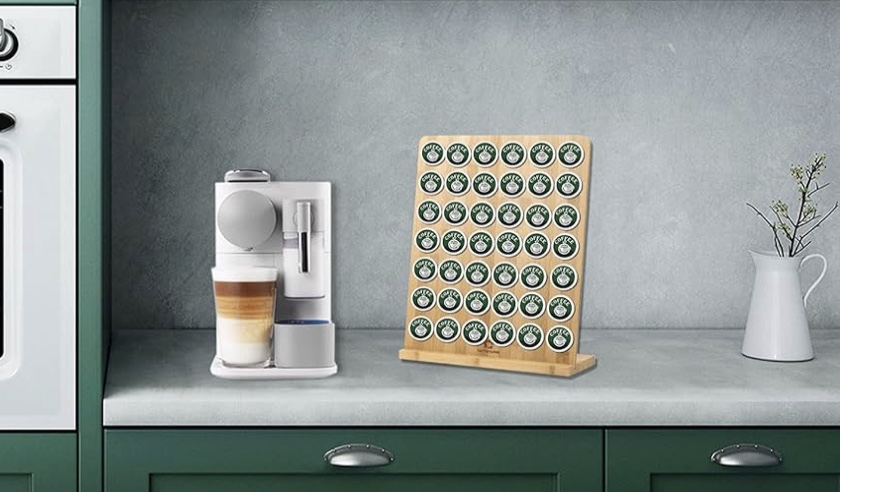 Coffee pods holder bamboo thumbnail