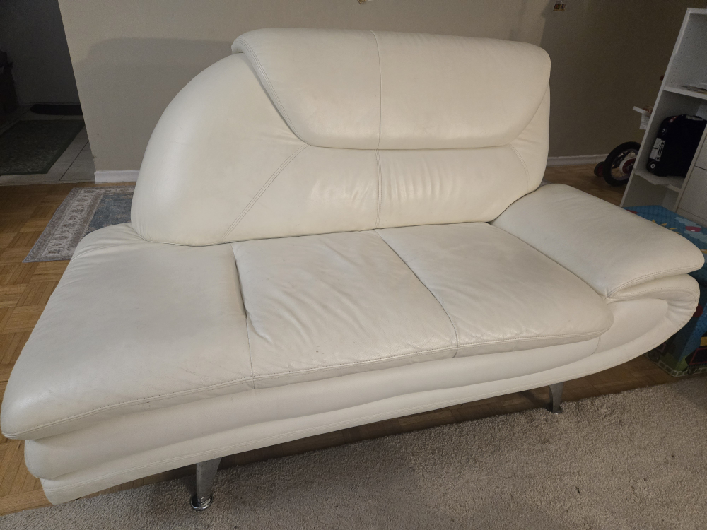 White Leather Sofa set from Brick - photo 3