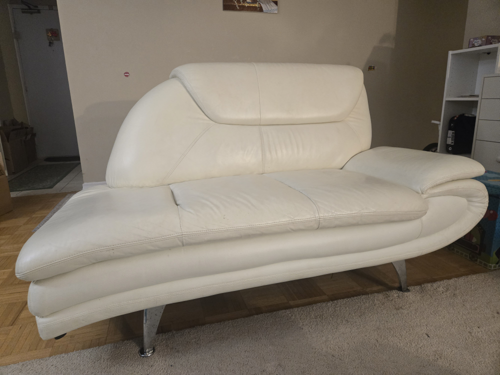 White Leather Sofa set from Brick - photo 4