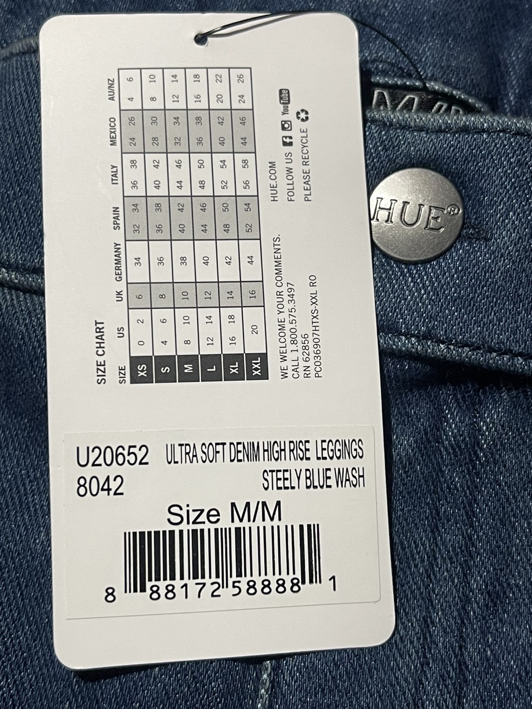 (NEW)HUE Ultra Soft High Waist Denim Legging image indicator(3)