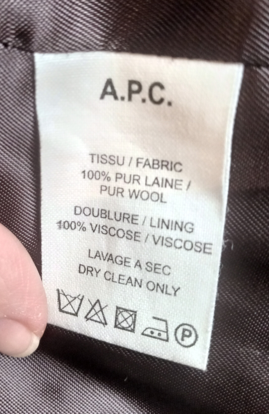 A.P.C HARRIS TWEED men's wool blazer. Size small. image indicator(8)