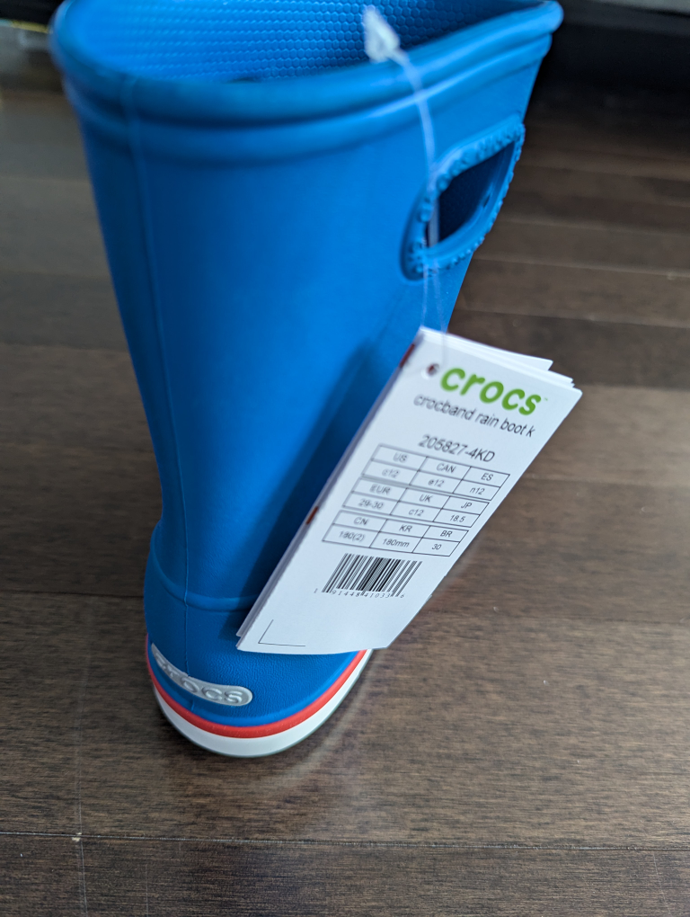 ⚽Brand New Crocs Kids’ Crocband Rain Boots - Size 12⚽ image indicator(2)