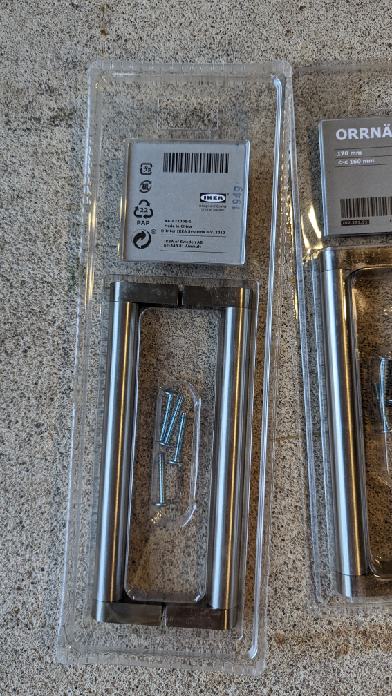 IKEA ORRNAS 170mm -6 11/16" Stainless Steel Handles - photo 3