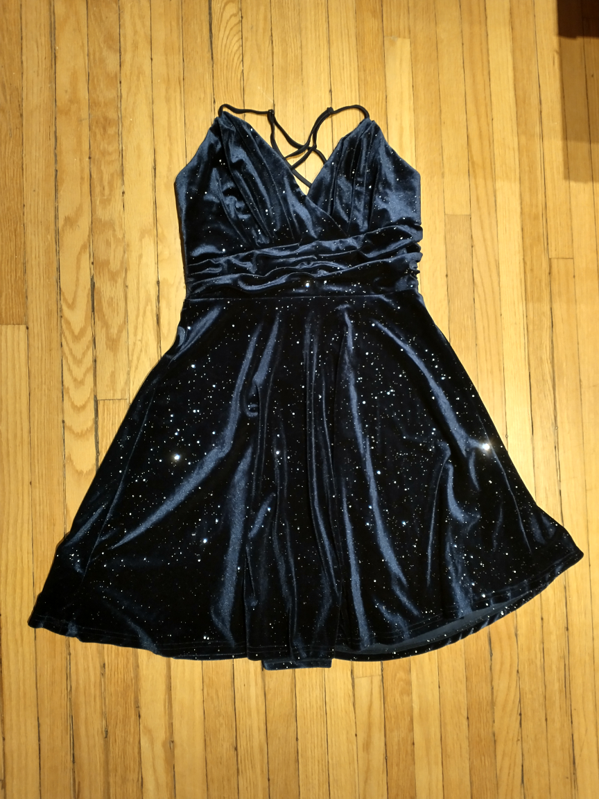 Navy Blue Star Crossback Dress thumbnail