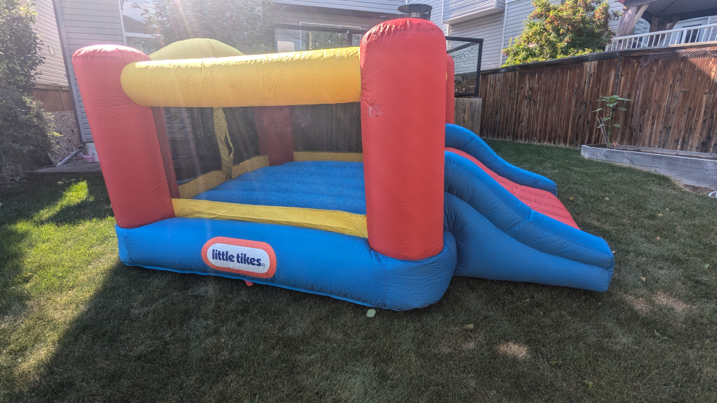 Little Tikes Jump N Slide Bouncy Castle with Blower