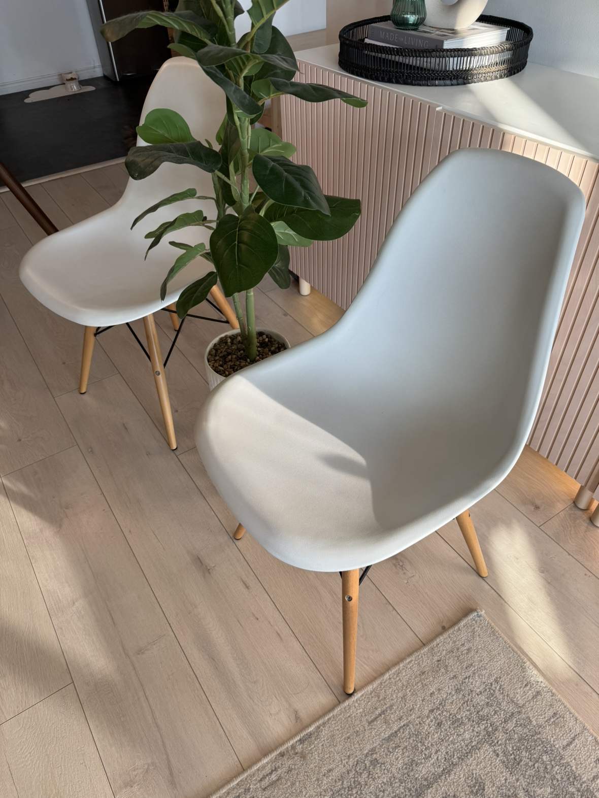 Structube White Eiffel Dining Chairs image indicator(2)