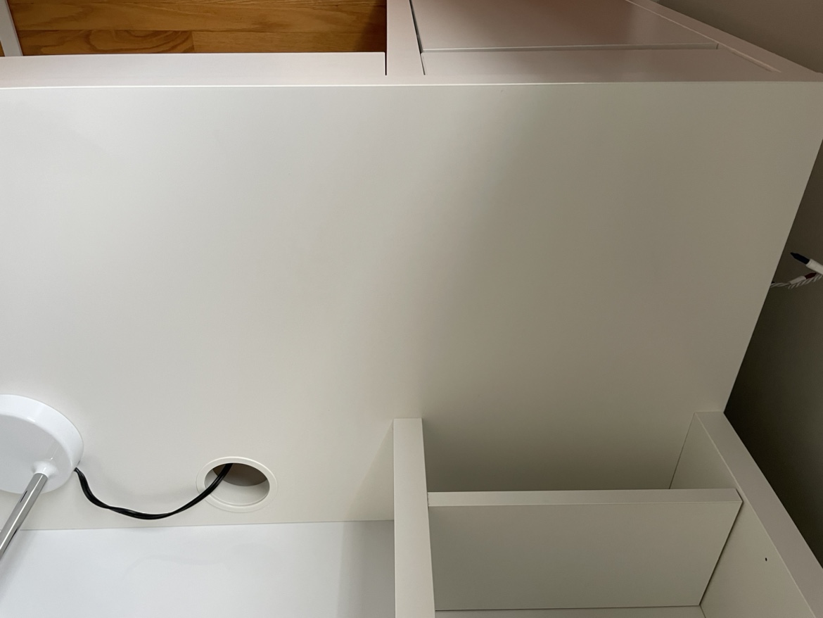 Moving Sale / White MICKE IKEA desk with chair image indicator(8)