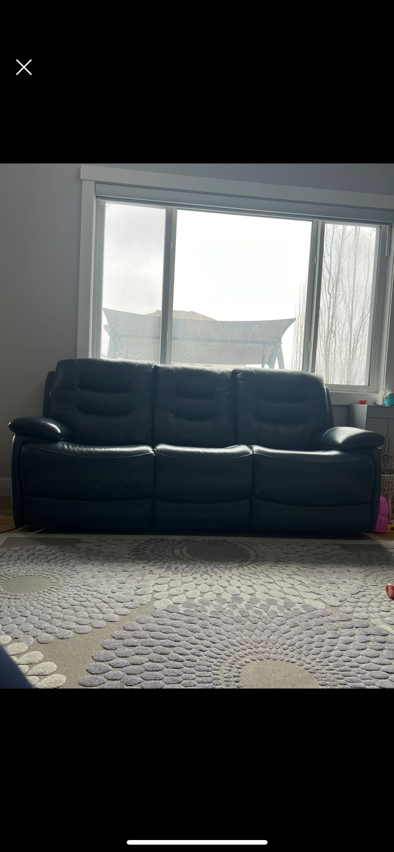 Power Recliner Leather Sofa Set (blue) image indicator(2)