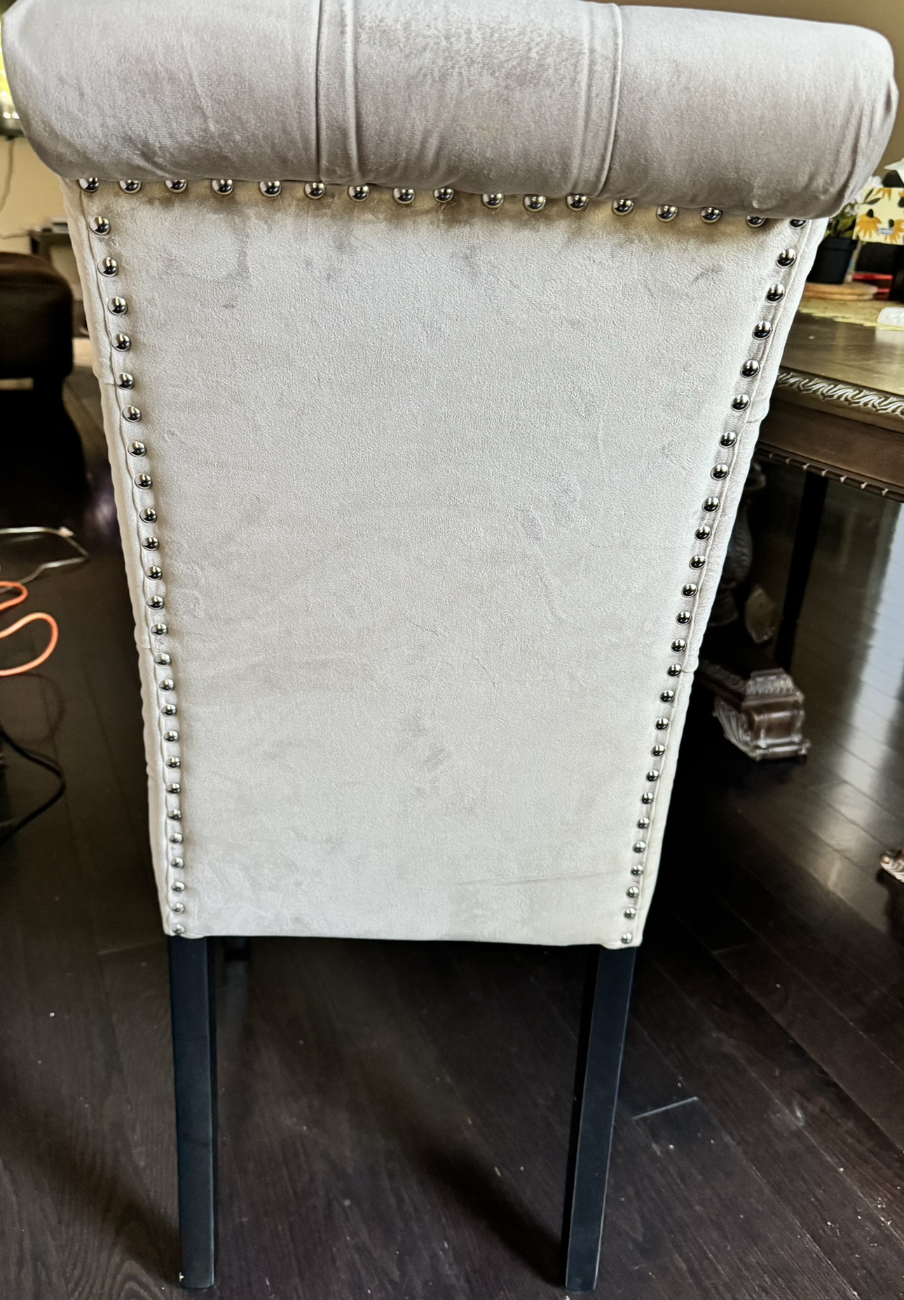 Velvet Quilted Dining Table Chairs - photo 4