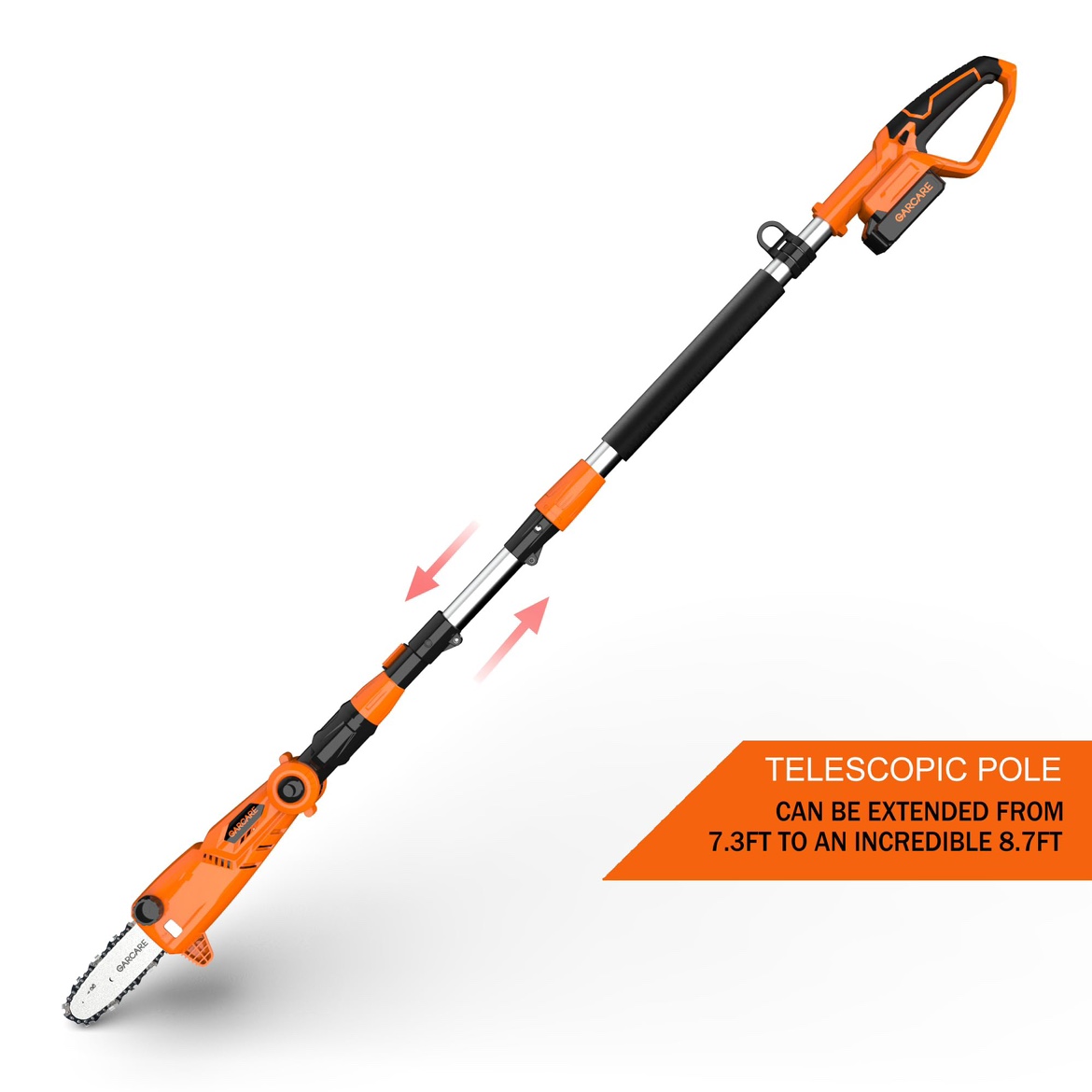 New GARCARE Pole Chain saw Cordless ChainSaw 20V 8” Electric Saw - photo 2