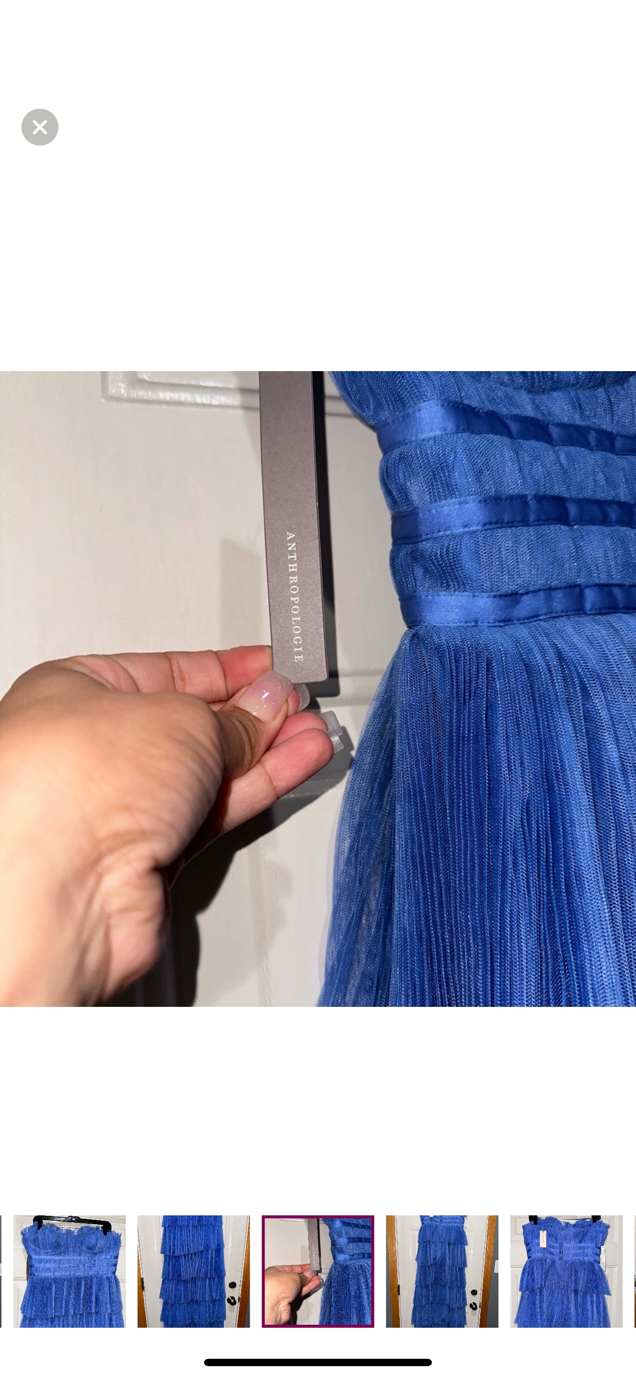 Anthropologie Hutch Strapless Tiered Tulle Maxi Dress - photo 5