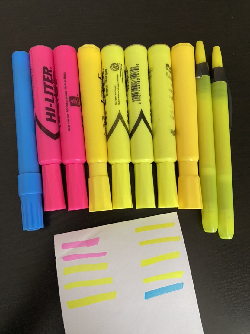 Free highlighters (all work great)