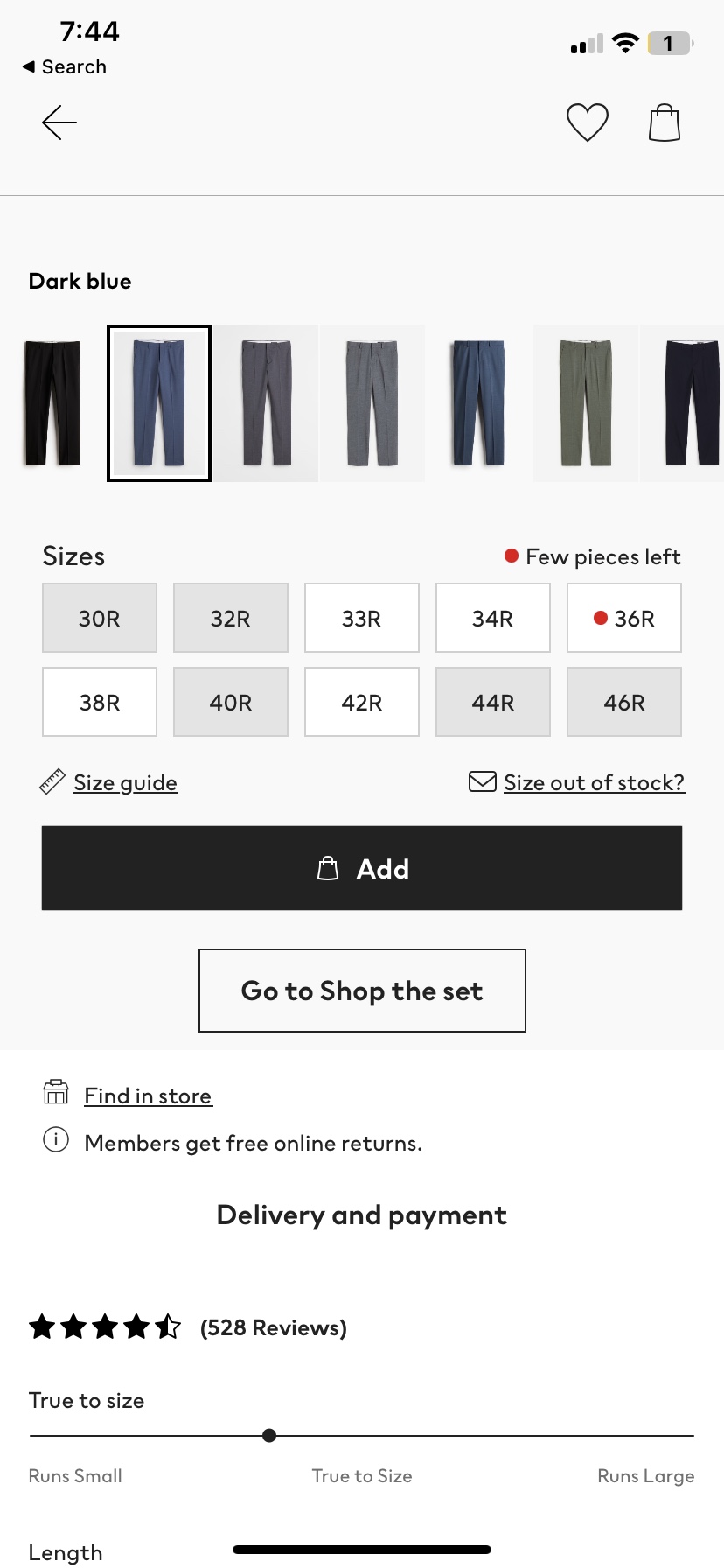 NWT H&M Grayish blue pants image indicator(6)