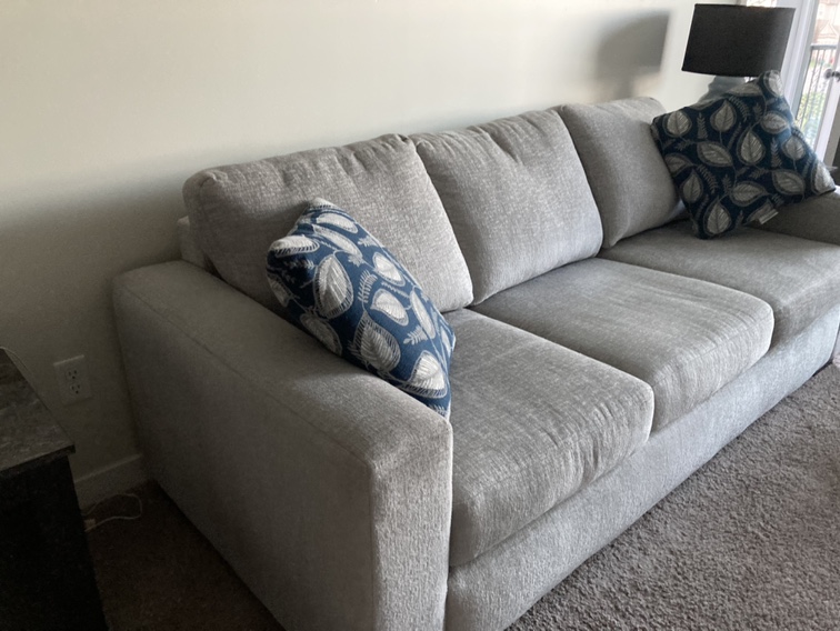 Three seat grey sofa - photo 5