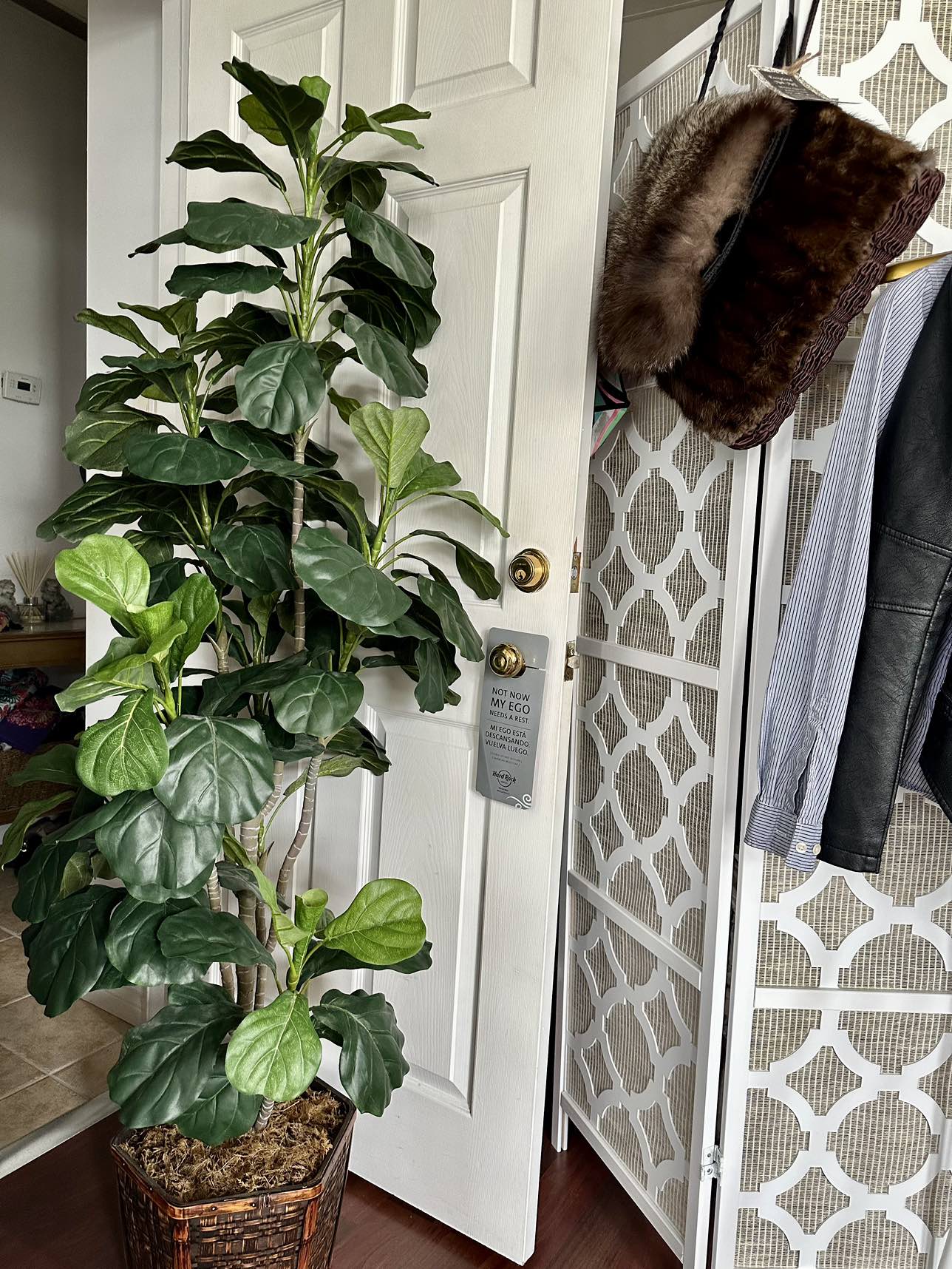 Faux Fiddle Leaf Fig Tree - 5ft+ Tall thumbnail