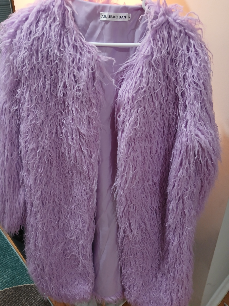 size xl shaggy lavender jacket - photo 3