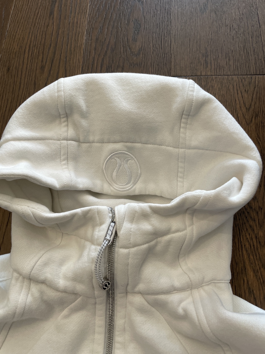 White Lululemon zip up sweater image indicator(2)
