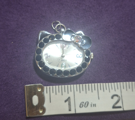⚽️Black Hello Kitty Style Watch Pendant image indicator(3)
