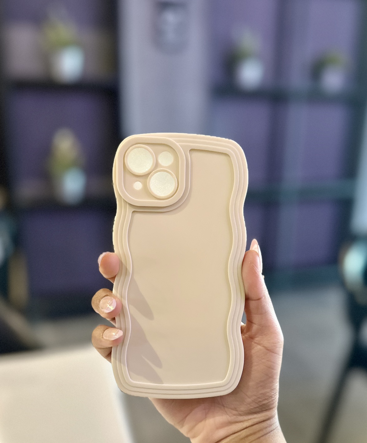 Wave Frame Case for iPhone 14 – Curly and Slim Shockproof Bumper - photo 5