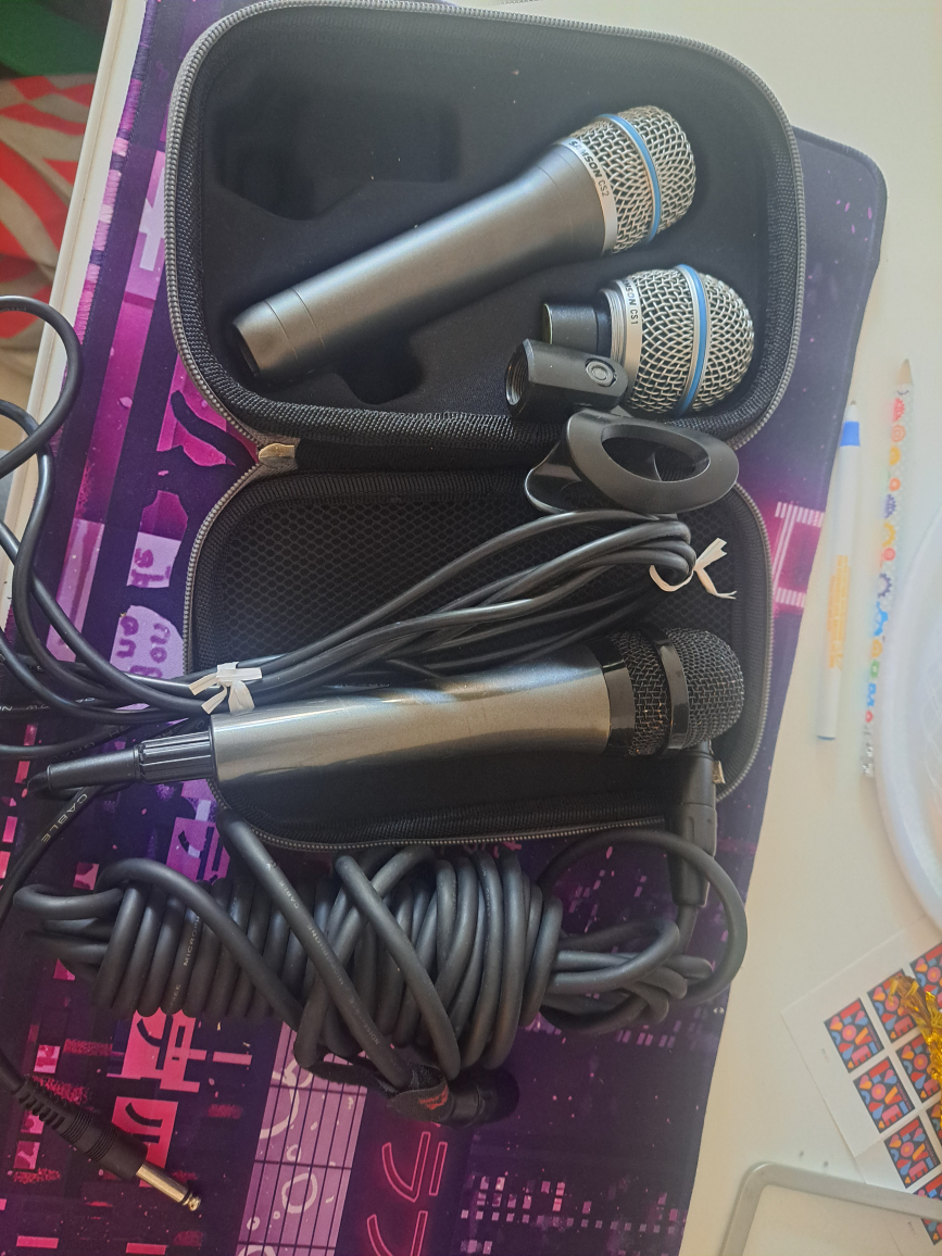 SAMSON MICROPHONE 🎤 + Microphone CABLE + OTHER MICROPHONE