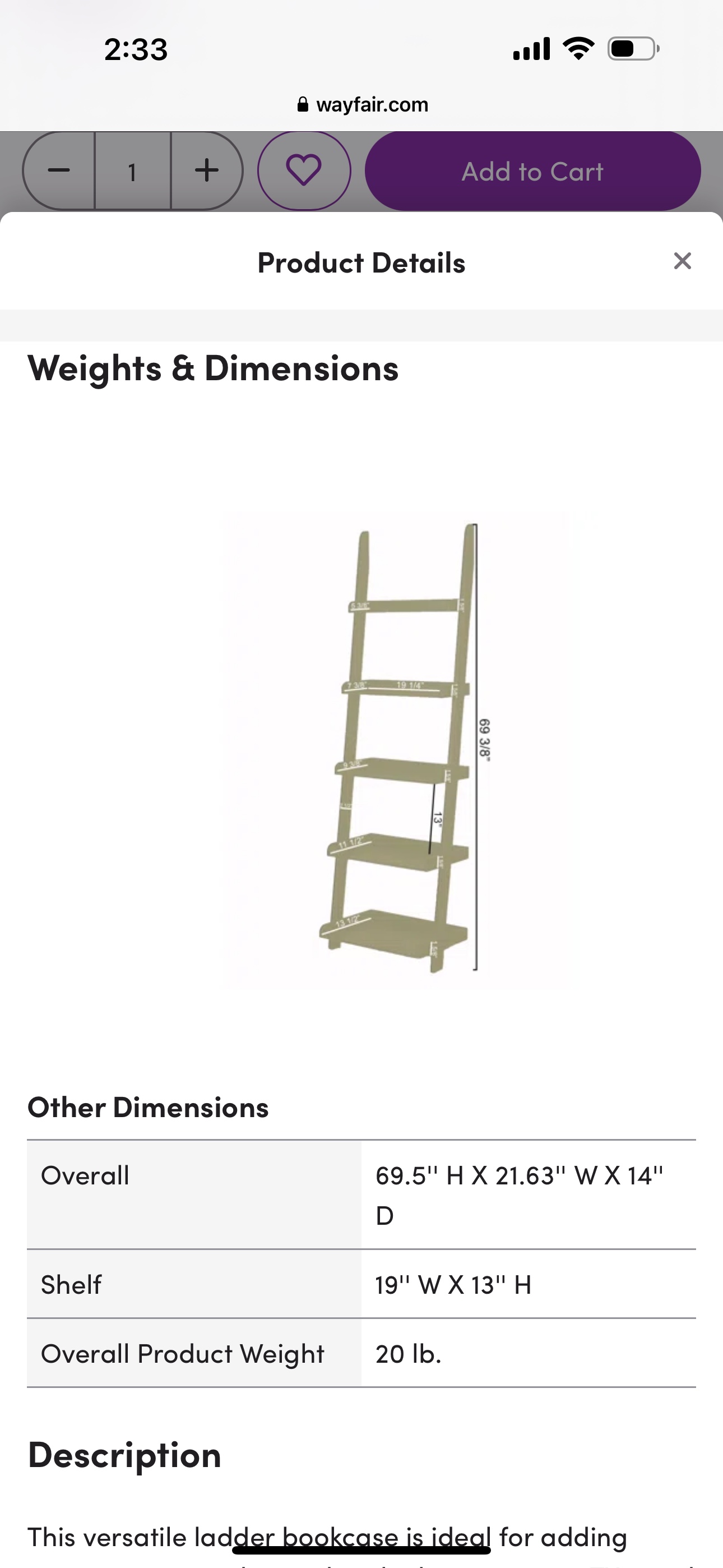 Tall Ladder Shelf - photo 3